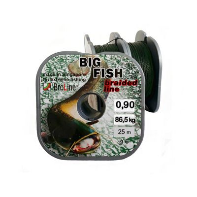 BIG FISH 4x, zelená návazce 25m Broline