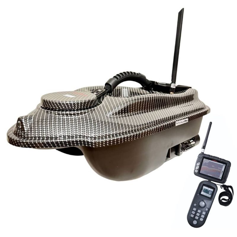 Zavážecí lodička ACTOR PRO s GPS, ECHOLOTEM a výklopníkem 10Ah baterie- Carbon Boatman
