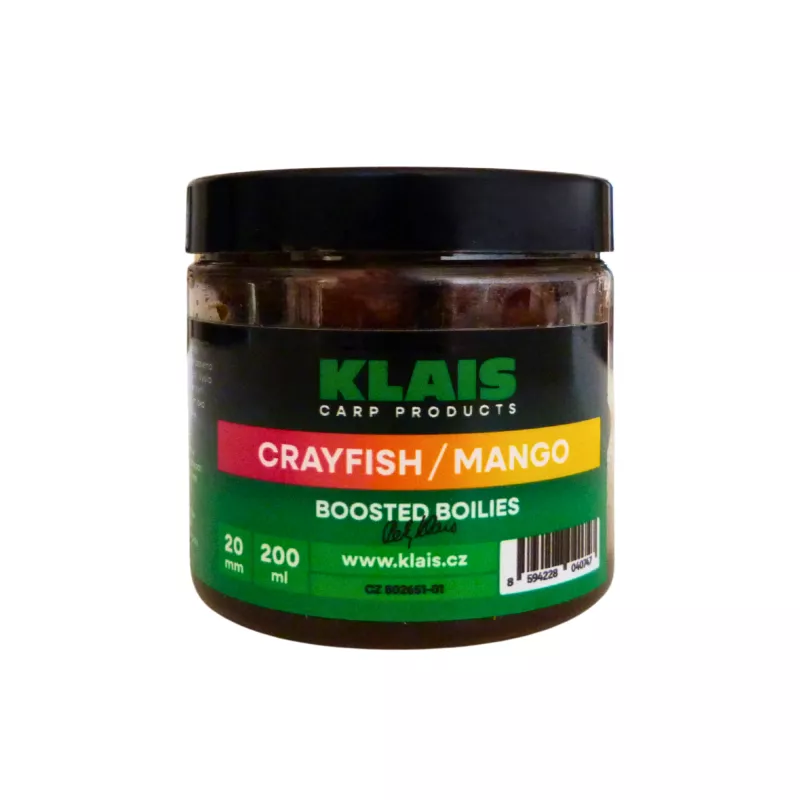 KLAIS Boosted boilies Crayfish / Mango 20mm - 200ml Petr Klais