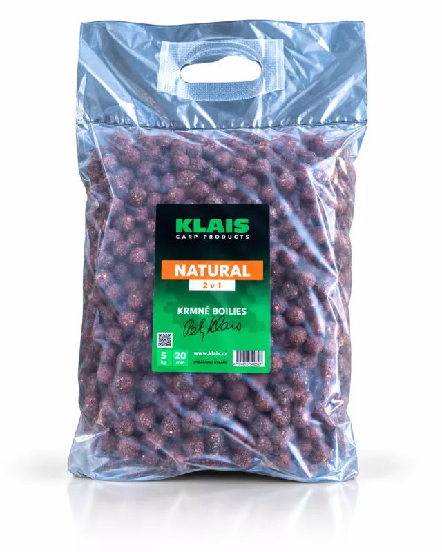KLAIS Krmné Boilies Natural 2v1 5kg