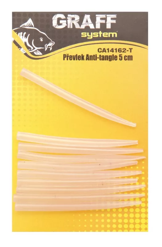 Převlek Anti-tangle 5 cm černá - Průhedný 10ks Graffishing