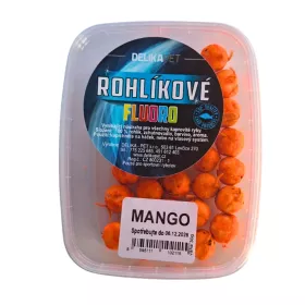 Rohlikové boilies FLUORO 30 g  | Banán, Ořech, Mango, Chilli