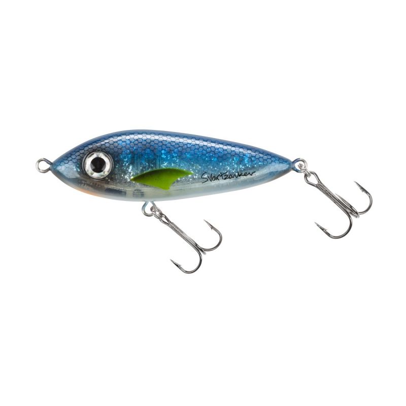 MCSNACK SVARTZONKER 9CM GLITTER BLUE SILVER Abu Garcia