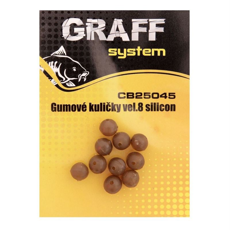 Graff: Gumové kuličky silikonové Velikost 8 10ks